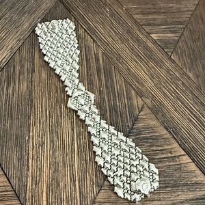 Sergio Gutierrez Liquid Metal Mesh Bracelet Rare Sculptural Silver Tone